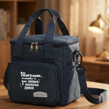 Brinde Presente Dia dos Professores Bolsa Térmica Personalizada OxFord 11 Litros X18956