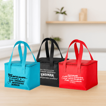 Brinde Presente Dia dos Professores Personalizado Bolsa Personalizada Térmica TNT 10L X18523-PROF