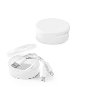 Cabo USB Personalizado ABS e PVC 3 em 1 SP97153 Brindes Personalizados
