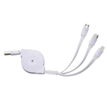 Cabo USB Personalizado Iphone / Android 3 em 1 X10338 Brinde Personalizado