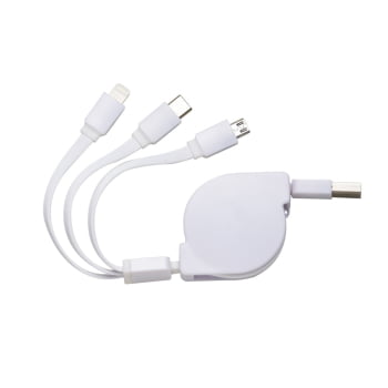 Cabo USB Personalizado Iphone / Android 3 em 1 X10338 Brinde Personalizado