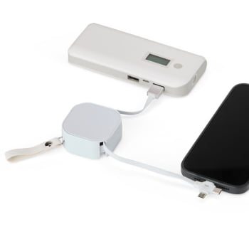 Cabo USB Personalizado Iphone / Android 3 em 1 X18762 Brindes Personalizados