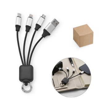 Cabo USB Personalizado PET 3 em 1 SP97173 Brindes Personalizados