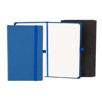 Caderneta Personalizada Azul 80 Folhas Brinde Personalizado