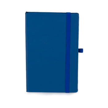 Caderneta Personalizada Azul 80 Folhas Brindes Personalizados