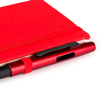 Caderneta Personalizada Vermelha 80 Folhas Brindes Personalizados