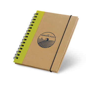 Caderno Personalizado Capa Dura e Papel Reciclado Sustentável MSP93428 Brindes Personalizados