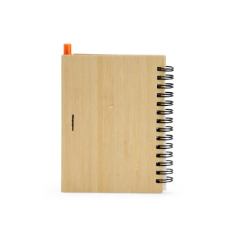 Caderno Personalizado Casca de Bambu com Caneta X18937 Brindes Personalizados