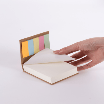Caderno Personalizado Kraft 5 Blocos Autocolantes ASIBL030 Brindes Personalizados