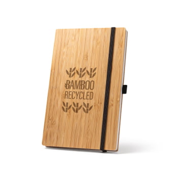 Caderno Personalizado Moleskine Capa Bambu Sustentável MSP93582 Brinde Personalizado