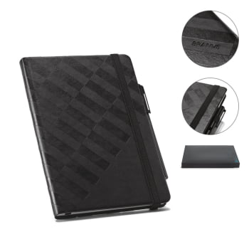 Caderno Personalizado Moleskine Couro Sintético 128 Folhas MSP93596 Brinde Personalizado