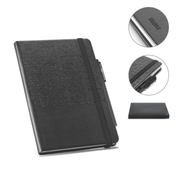 Caderno Personalizado Moleskine Couro Sintético 128 Folhas MSP93737 Brindes Personalizados