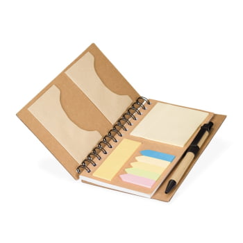 Caderno Personalizado Papelão com Caneta X18932 Brinde Personalizado