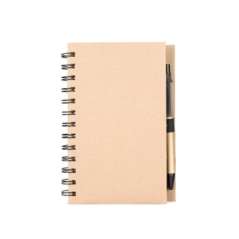 Caderno Personalizado Papelão com Caneta X18932 Brinde Personalizado