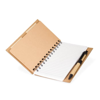 Caderno Personalizado Papelão com Caneta X18932 Brinde Personalizado