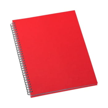 Caderno Personalizado Percalux Vermelho LU316L Brinde Personalizado
