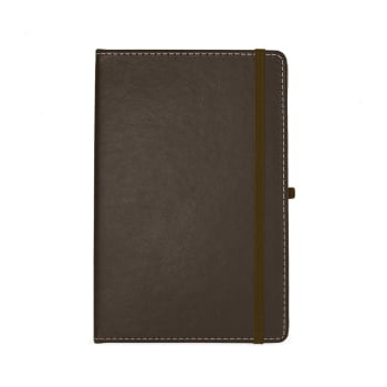 Caderno Personalizado Tipo Moleskine Couro Sintético X14885 Brinde Personalizado