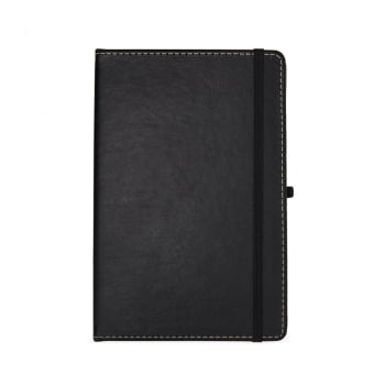 Caderno Personalizado Tipo Moleskine Couro Sintético X14885 Brinde Personalizado