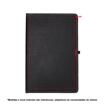 Caderno Personalizado Tipo Moleskine Couro Sintético X14885 Brinde Personalizado