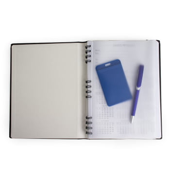 Caderno Personalizado Tipo Moleskine Couro Sintético X15156 Brinde Personalizado