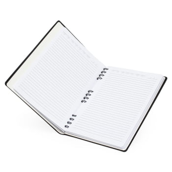 Caderno Personalizado Tipo Moleskine Couro Sintético X15156 Brinde Personalizado