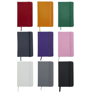 Caderno Personalizado Tipo Moleskine Emborrachado X12513PI Brindes Personalizados