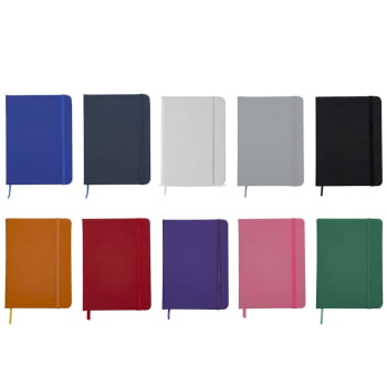 Caderno Personalizado Tipo Moleskine Emborrachado X12514 Brinde Personalizado