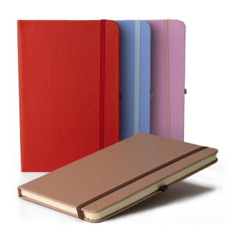 Caderno Personalizado Tipo Moleskine Emborrachado X15036 Brinde Personalizado