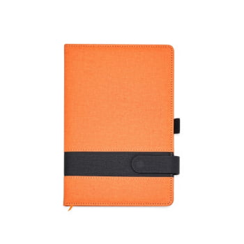 Caderno Personalizado Tipo Moleskine Linho Porta Caneta X06102 Brinde Personalizado