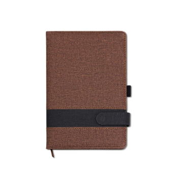 Caderno Personalizado Tipo Moleskine Linho Porta Caneta X06102 Brinde Personalizado