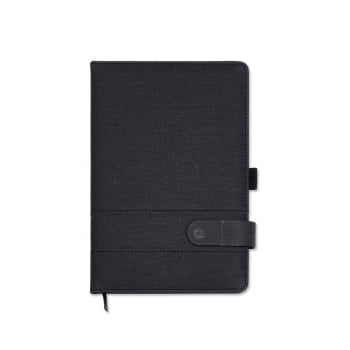 Caderno Personalizado Tipo Moleskine Linho Porta Caneta X06102 Brinde Personalizado