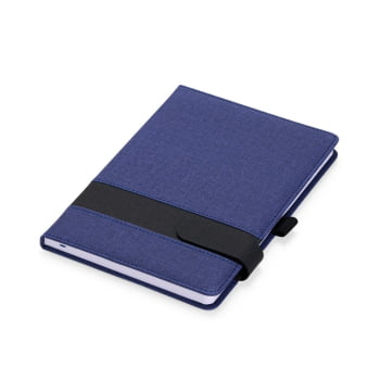 Caderno Personalizado Tipo Moleskine Linho Porta Caneta X06102 Brinde Personalizado