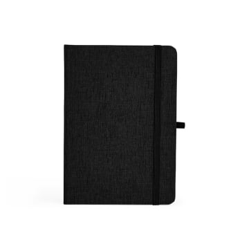 Caderno Personalizado Tipo Moleskine Linho Porta Caneta X06104 Brindes Personalizados