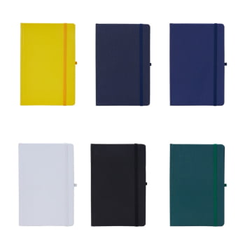 Caderno Personalizado Tipo Moleskine Porta Caneta X14882 Brindes Personalizados