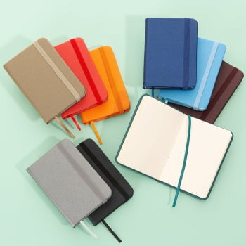 Caderno Personalizado Tipo Moleskine Sintética Brilhante X03024 Brinde Personalizado
