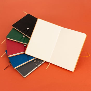 Caderno Personalizado Tipo Moleskine Sintético X18519 Brindes Personalizados