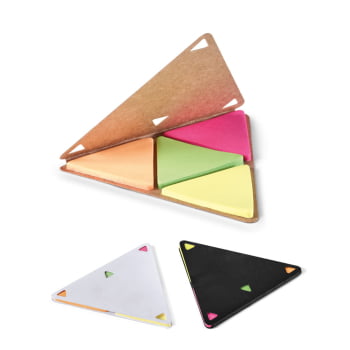 Caderno Personalizado Triangular 4 Blocos Adesivados SP93794 Brindes Personalizados