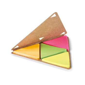 Caderno Personalizado Triangular 4 Blocos Adesivados SP93794 Brindes Personalizados