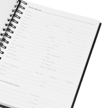 Caderno Personalizado Wire-O Preto SMLE-30601 Brinde Personalizado