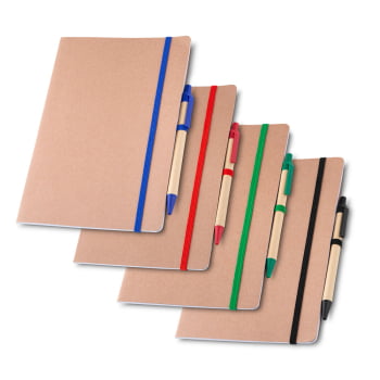 Caderno Personalizado Kraft ASICAD005 Brinde Personalizado