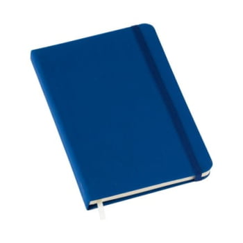 Moleskine Personalizado Couro Sintético Azul Com Pauta LULG3580 Brindes Personalizados Moleskine Personalizado Couro Sintético Azul Com Pauta LULG3580 Brindes Personalizados