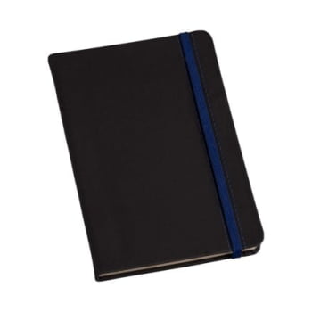 Moleskine Personalizado Couro Sintético Azul Sem Pauta LULG3723 Brinde Personalizado