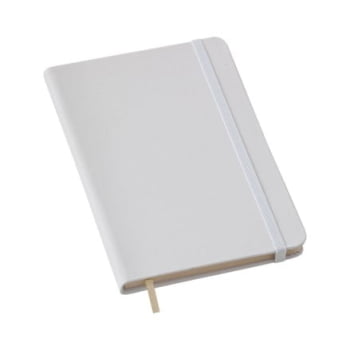 Moleskine Personalizado Couro Sintético Branco Sem Pauta LULG3665 Brinde Personalizado Moleskine Personalizado Couro Sintético Branco Sem Pauta LULG3665 Brinde Personalizado