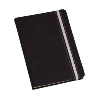 Moleskine Personalizado Couro Sintético Branco Sem Pauta LULG3717 Brinde Personalizado