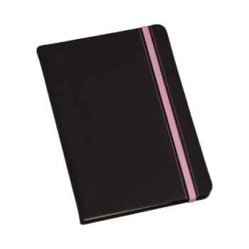Moleskine Personalizado Couro Sintético Rosa Sem Pauta LULG3727 Brinde Personalizado