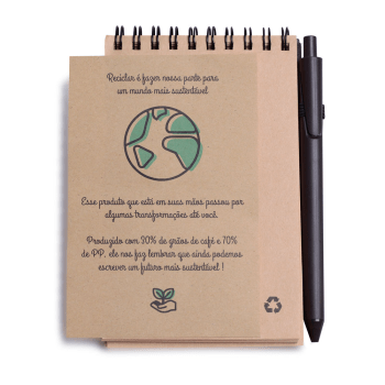 Caderno Personalizado Polipropileno ASIBL029 Brindes Personalizados