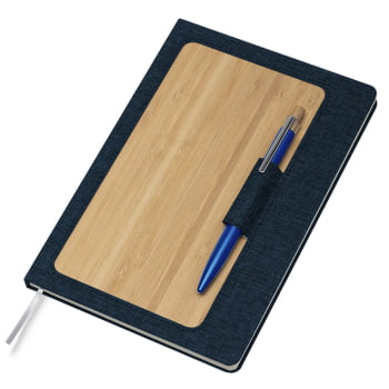 Caderno Personalizado RPET e Bambu ASICAD160 Brindes Personalizados