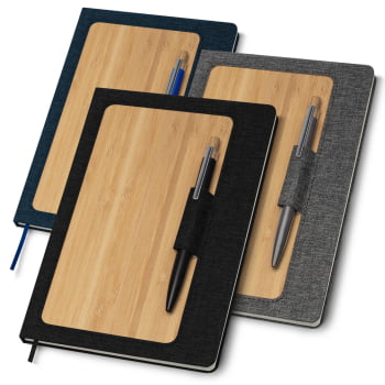 Caderno Personalizado RPET e Bambu ASICAD160 Brindes Personalizados