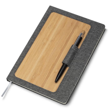 Caderno Personalizado RPET e Bambu ASICAD160 Brindes Personalizados