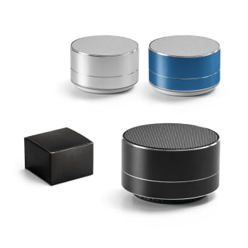 Caixa de Som Personalizada Alumínio SP57252 Sustentável Bluetooth Brinde Personalizado